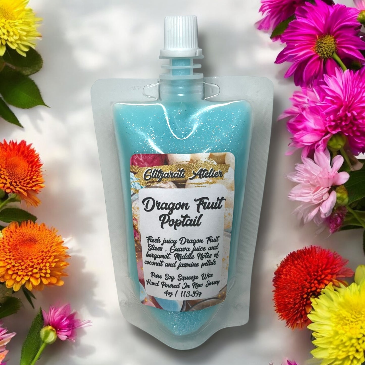 Glitzarati Atelier Soy Wax Squeeze Wax - 4 oz Dragon Fruit Poptail