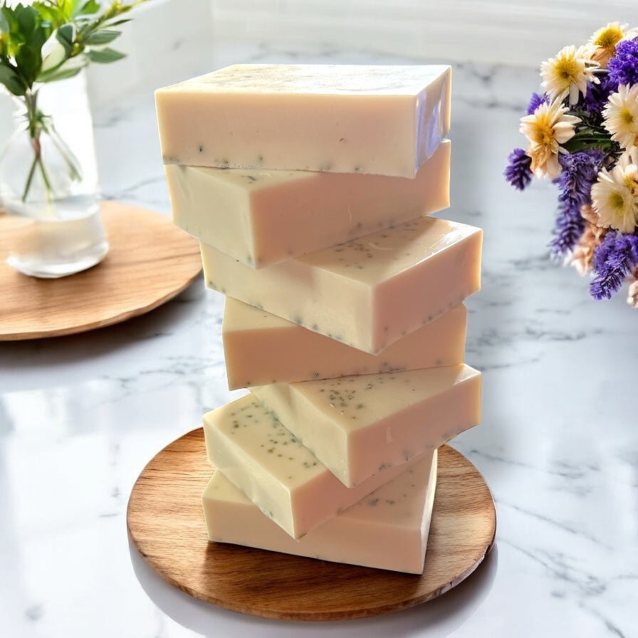 Sage + Serenity Goat Milk Soap Bar – 3.5 oz Natural Cleanse with Jojoba & Coconut | Glitzarati Atelier Naturals