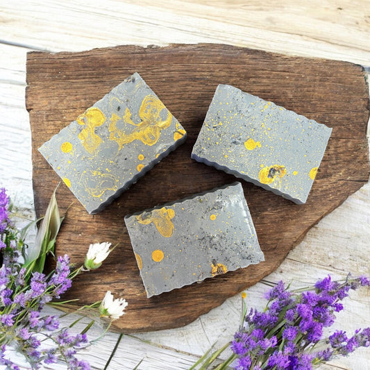 Lavender Veil Soap Bar – Goat Milk + Lavender with Oats & Clay | 4 oz Natural Artisan Skincare | Glitzarati Atelier