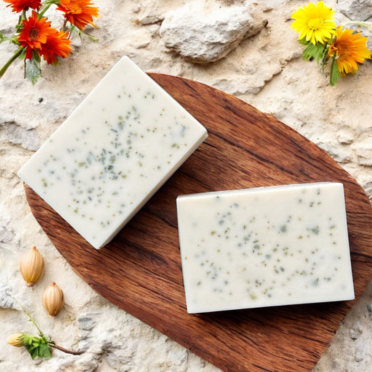 Sage + Serenity Goat Milk Soap Bar – 3.5 oz Natural Cleanse with Jojoba & Coconut | Glitzarati Atelier Naturals