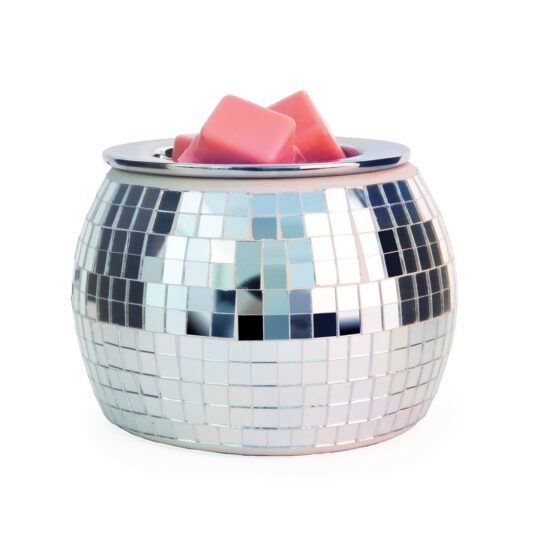 Ceramic Mirrored Disco Ball Wax Tart Warmer | Retro Electric Melter for Scented Wax | Funky Home Fragrance Decor