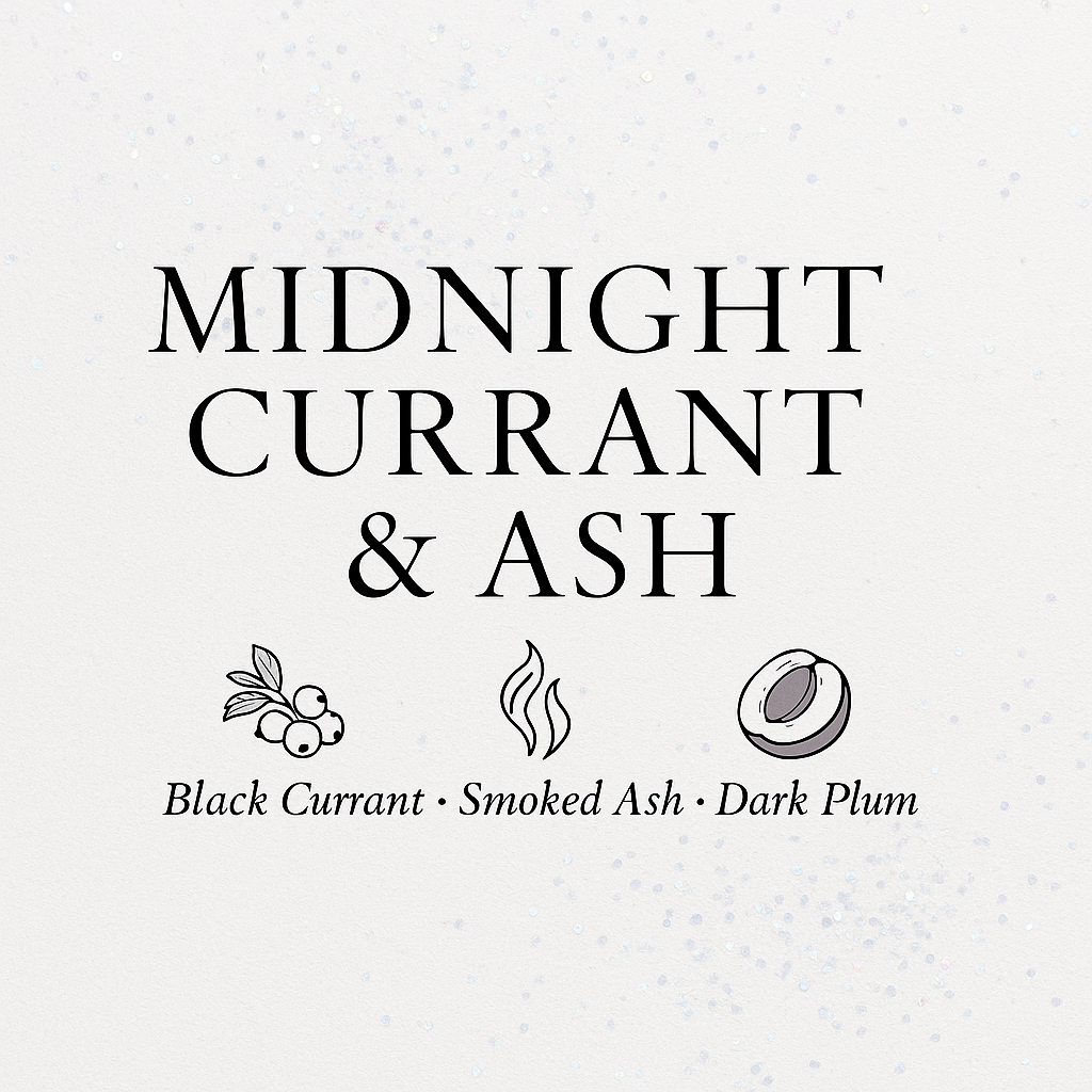 Midnight Currant & Ash Luxe Iridescent Wax Melts – Black Currant, Smoked Ash & Dark Plum • 2.8 oz | Glitzarati Atelier