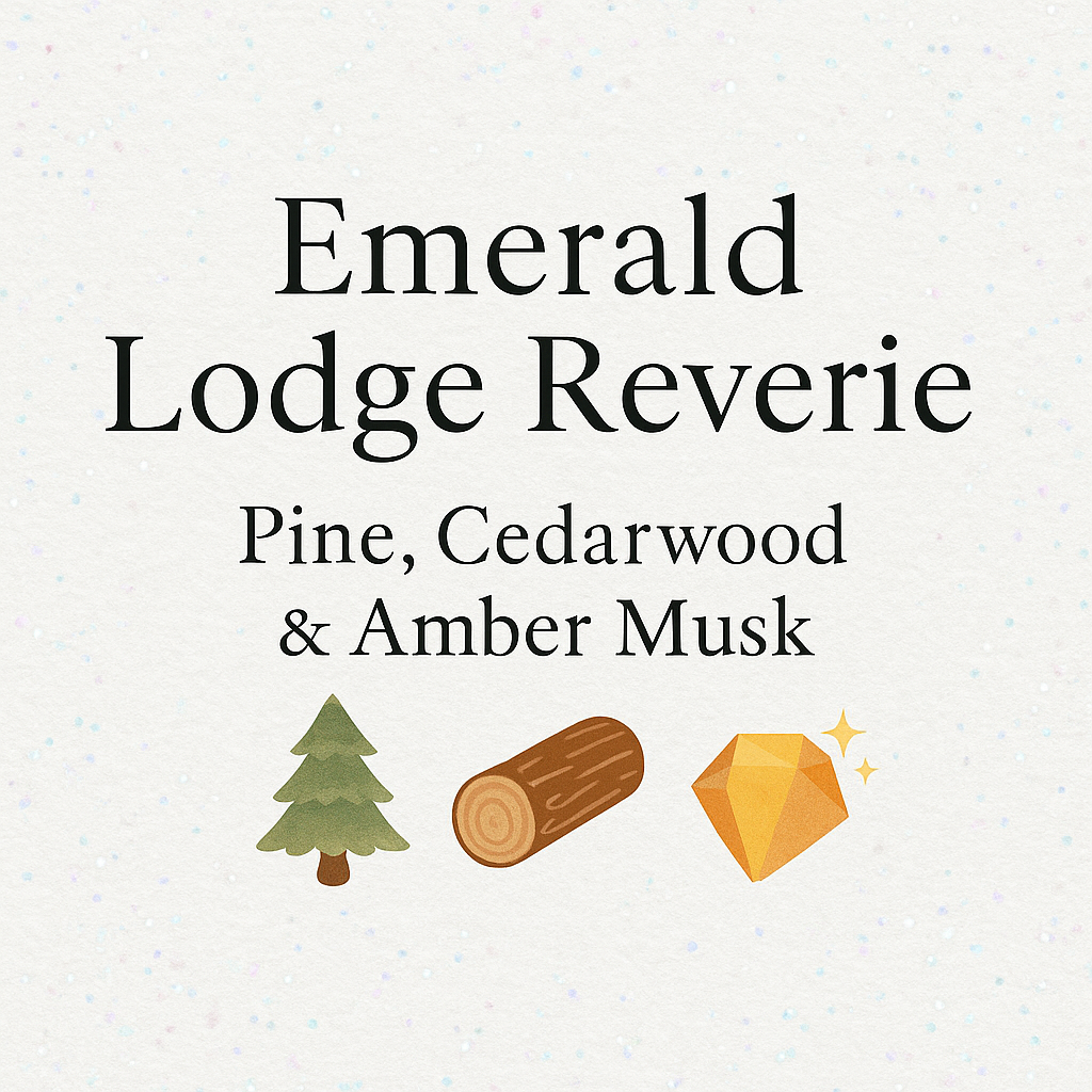 Emerald Lodge Reverie Luxe Iridescent Wax Melts – Evergreen Woods, Crisp Air & Smoked Suede • 2.8 oz | Glitzarati Atelier