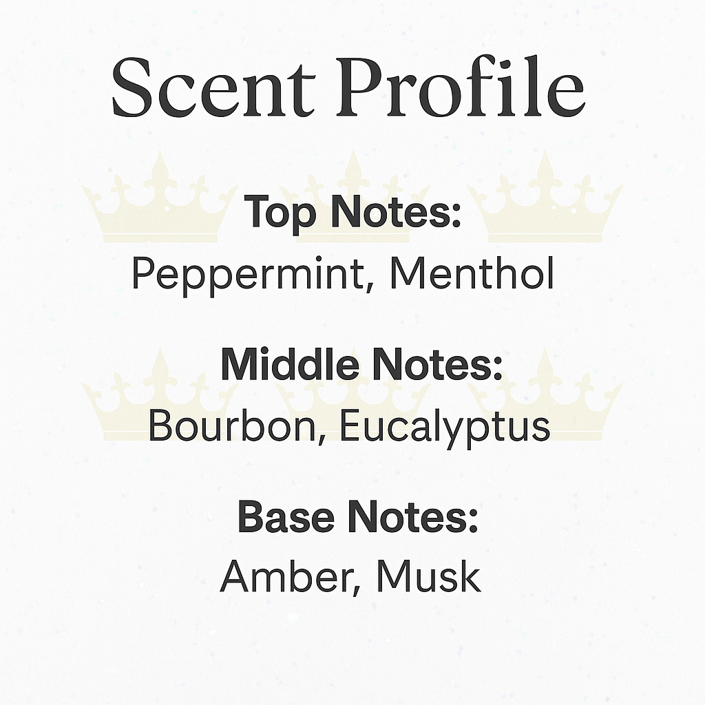 Scent profile chart with top, middle, and base notes on a white background