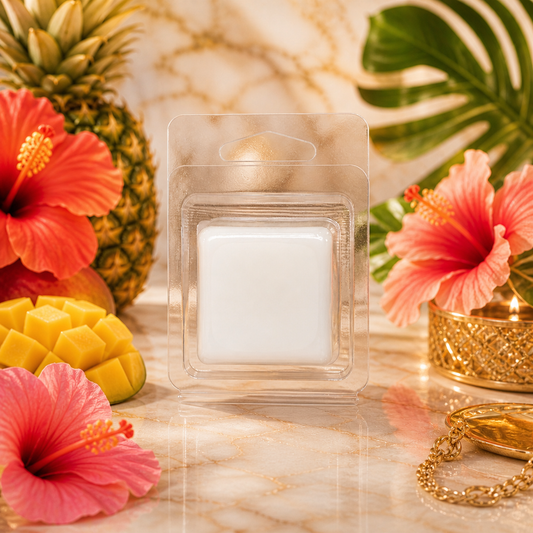 Lava Bloom | Signature Luxe Blend Wax Melt | Tropical Fruits, Sugared Citrus & Exotic Greens | 1 oz Clamshell | Glitzarati Atelier™