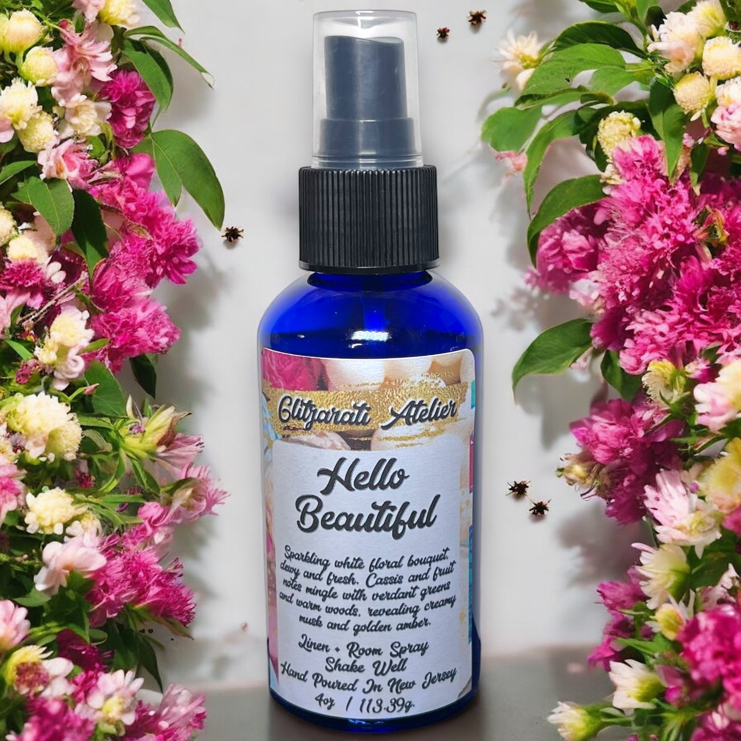 Glitzarati Atelier Linen & Room Fine Mist Spray - 4oz Natural Odor Eliminator & Freshener