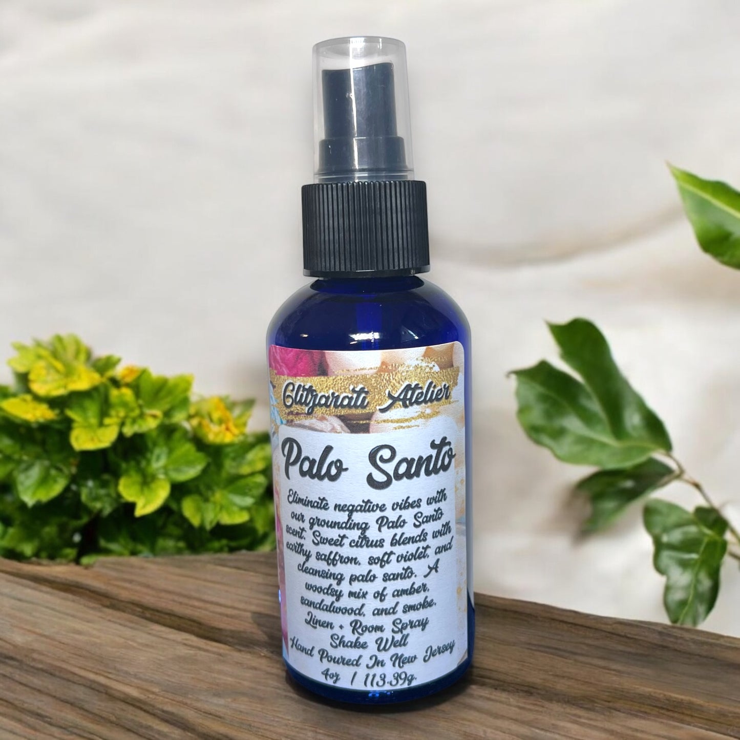 Glitzarati Atelier Linen & Room Fine Mist Spray - 4oz Natural Odor Eliminator & Freshener