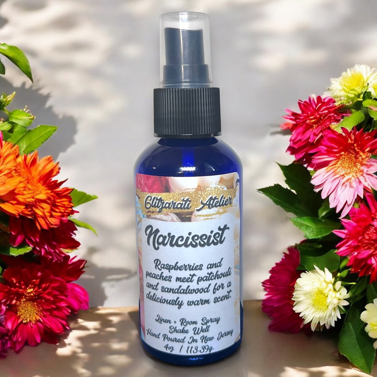 Glitzarati Atelier Linen & Room Fine Mist Spray - 4oz Natural Odor Eliminator & Freshener