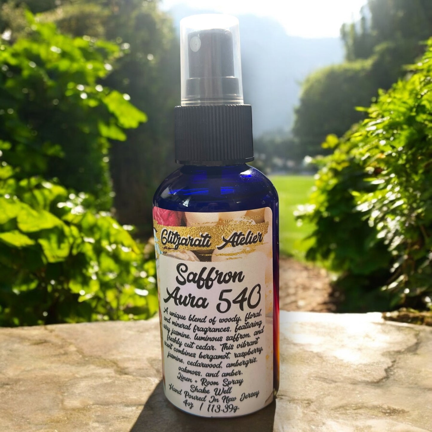 Glitzarati Atelier Linen & Room Fine Mist Spray - 4oz Natural Odor Eliminator & Freshener