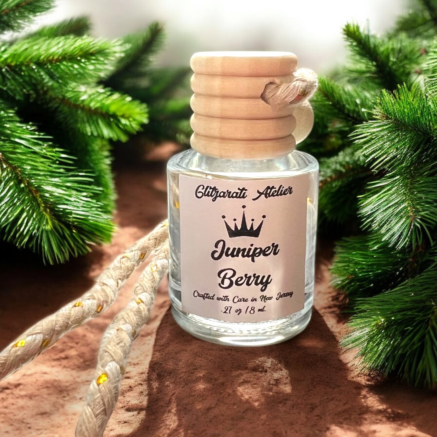 معطر ناشر زيت للسيارة معلق برائحة توت العرعر