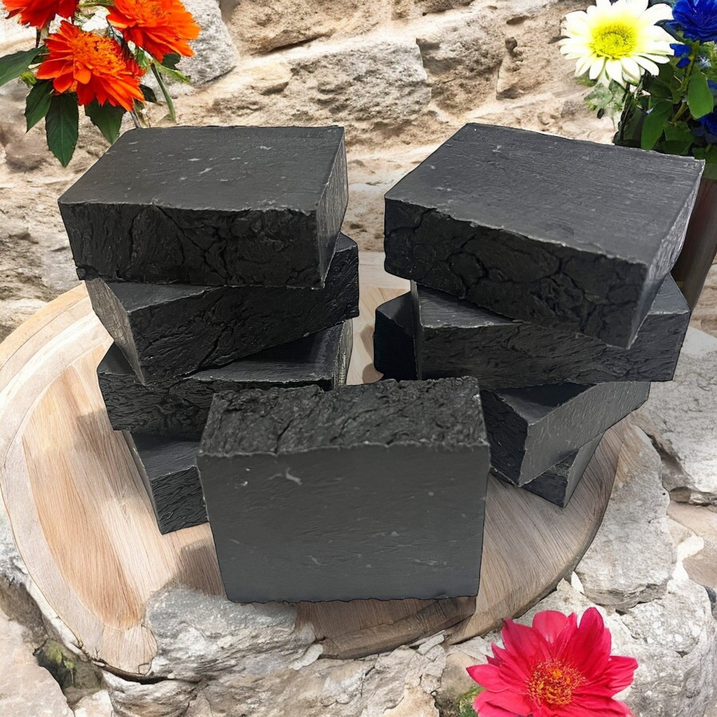 Charcoal Detox Soap Bar – Fragrance-Free Cold Process Cleanser | Unscented Vegan Skincare | Glitzarati Atelier
