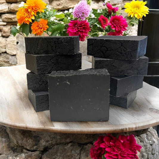 Charcoal Detox Soap Bar – Fragrance-Free Cold Process Cleanser | Unscented Vegan Skincare | Glitzarati Atelier