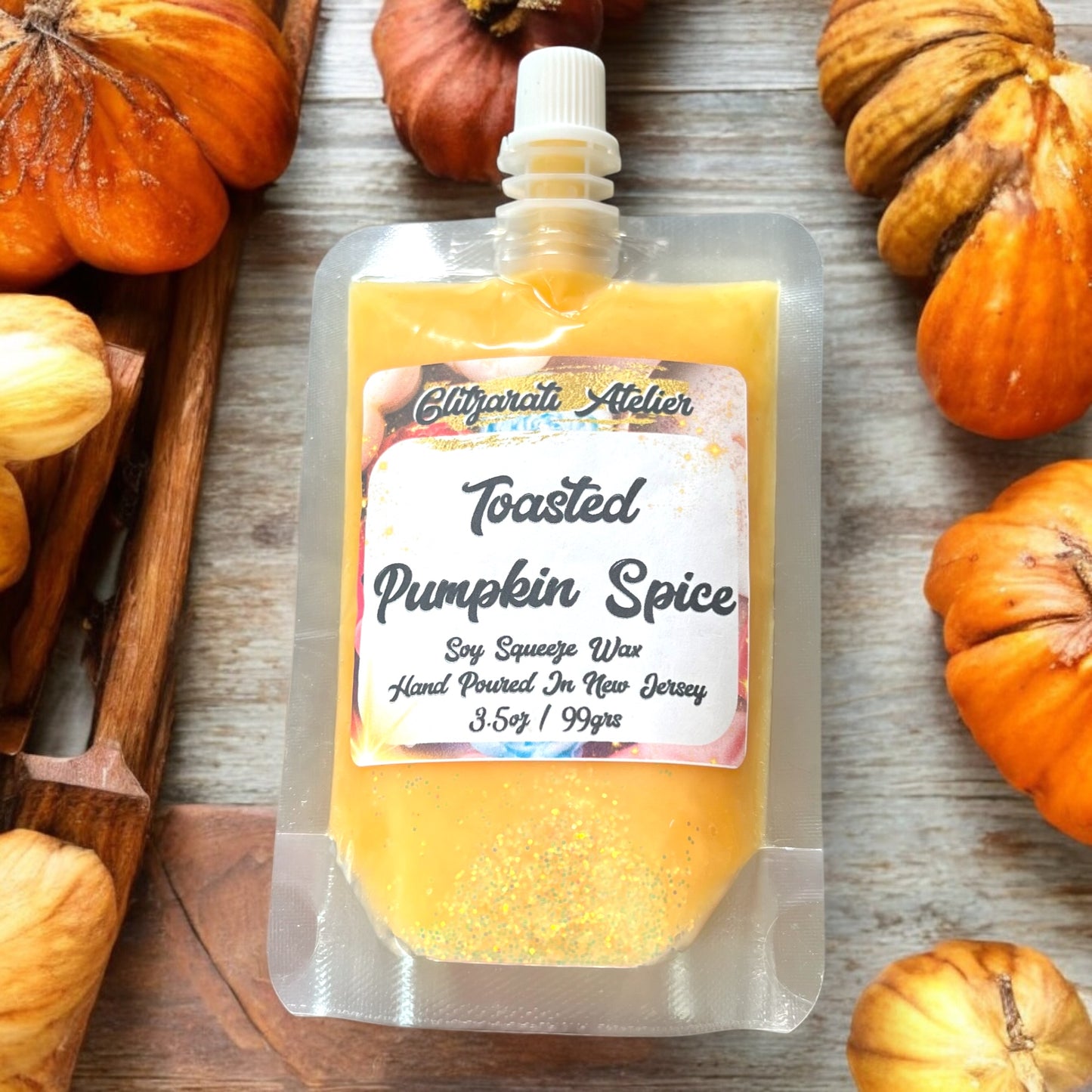 Glitzarati Atelier Soy Wax Squeeze Wax - 3.5oz Toasted Pumpkin Spice