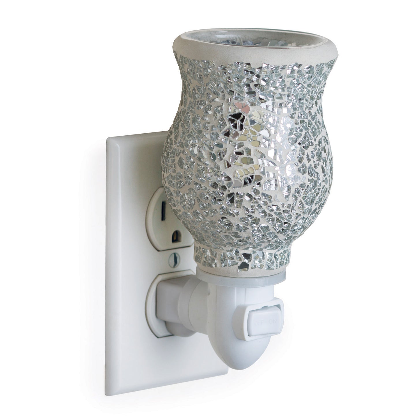 Ceramic Glam Silver Mosaic Plug-In Wax Warmer – Glitzarati Atelier