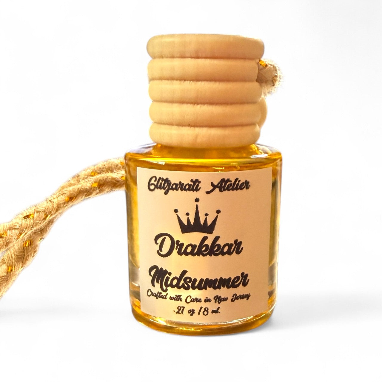 Drakkar Midsummer Hanging Car Diffuser – Bold Cologne-Inspired Scent for Men | 8ml Glass Freshener by Glitzarati Atelier
