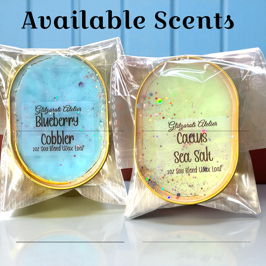 2 oz Mini Wickless Wax Loaf Wax Melt | ParaSoy Blend | Glitzarati Atelier