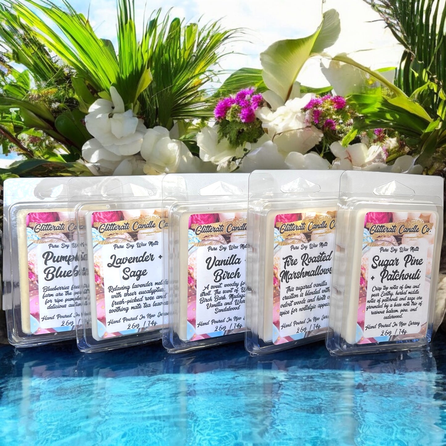 Handmade Pure Soy + Soy Blend Maximum Scented Wax Cube Melts 2.6 Oz Clamshells