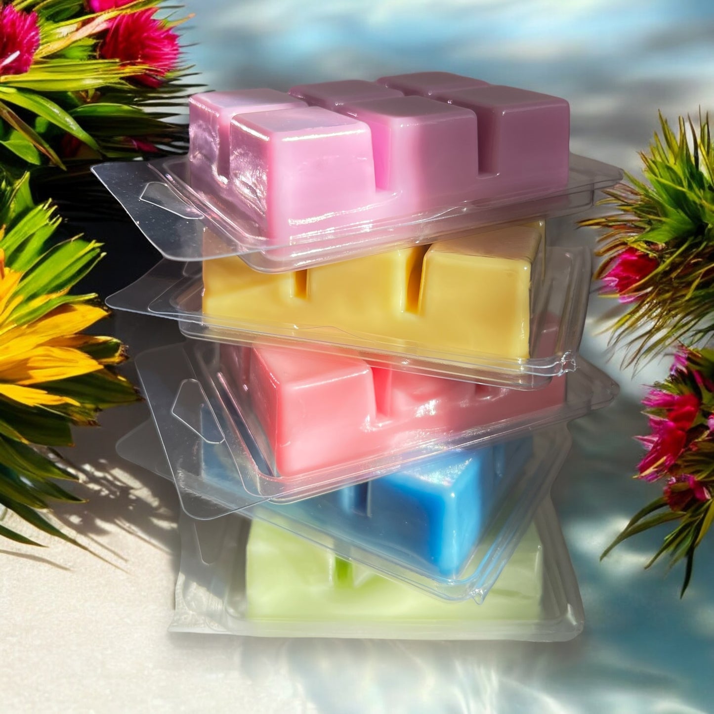 Handmade Pure Soy + Soy Blend Maximum Scented Wax Cube Melts 2.6 Oz Clamshells