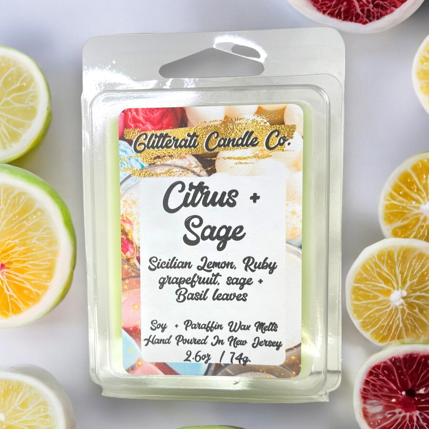 Handmade Pure Soy + Soy Blend Maximum Scented Wax Cube Melts 2.6 Oz Clamshells