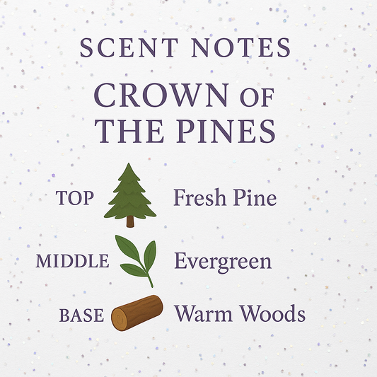Crown of the Pines Luxe Iridescent Wax Melts – Pine Boughs, Eucalyptus & Fresh Earth • 2.8 oz | Glitzarati Atelier