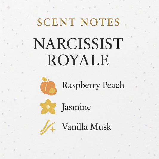 Narcissist Royale Luxe Iridescent Wax Melts – Peach, Amber & Warm Sandalwood • 2.8 oz | Glitzarati Atelier