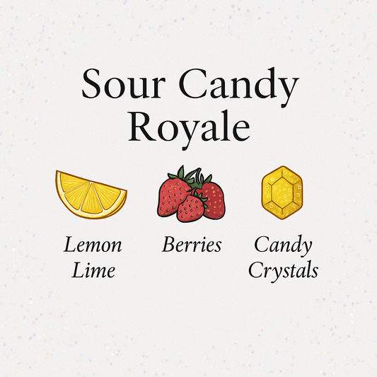 Sour Candy Royale Luxe Iridescent Wax Melts – Tart Berries, Fizzy Citrus & Sweet Sugar Crystals • 2.8 oz | Glitzarati Atelier