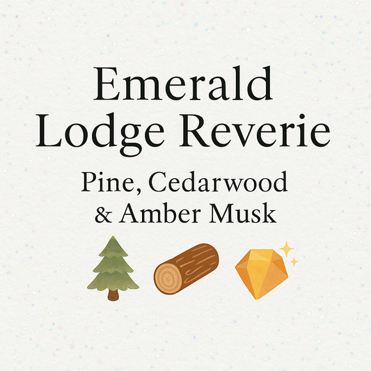Emerald Lodge Reverie Luxe Iridescent Wax Melts – Evergreen Woods, Crisp Air & Smoked Suede • 2.8 oz | Glitzarati Atelier