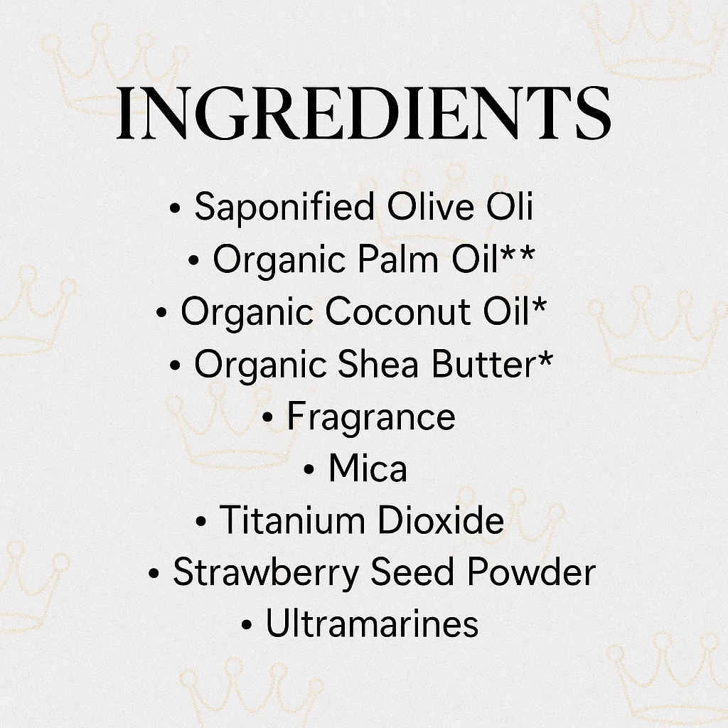 List of ingredients on a light background