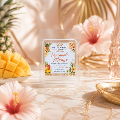 Pomegranate Mandarin | Signature Luxe Blend Wax Melt | Pomegranate, Sparkling Mandarin, Berries & Sheer Musk | 1 oz Clamshell | Glitzarati Atelier™