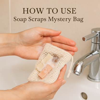 Soap Scraps Mystery Bag – 6oz+ Cold Process Soap Ends & Trims | Sustainable Artisan Variety | Glitzarati Atelier