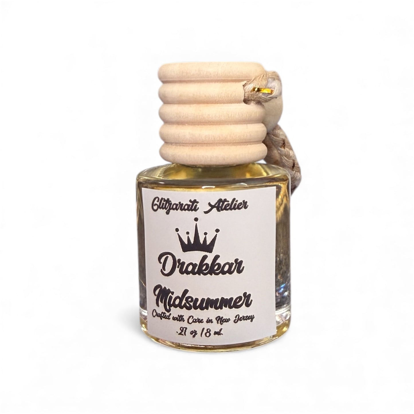 Drakkar Midsummer Hanging Car Diffuser – Bold Cologne-Inspired Scent for Men | 8ml Glass Freshener by Glitzarati Atelier