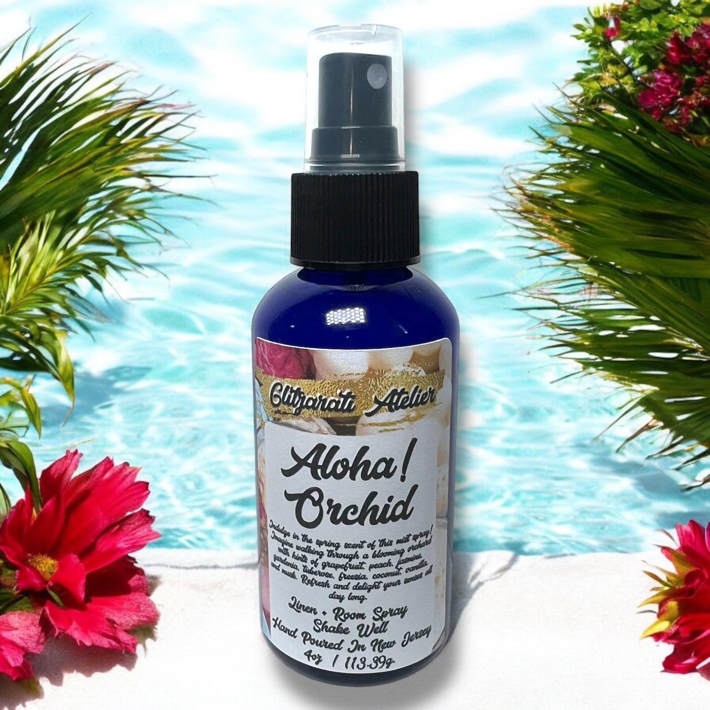 Aloha! Orchid Linen & Room Fine Mist Spray - 4oz Natural Odor Eliminator & Freshener