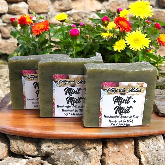 Handmade Natural Artisanal Cold Press Soap - Mint & Mist
