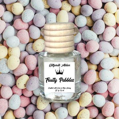 Fruity Pebbles Scented Hanging Glass Car Oil Diffuser Freshener 8ml