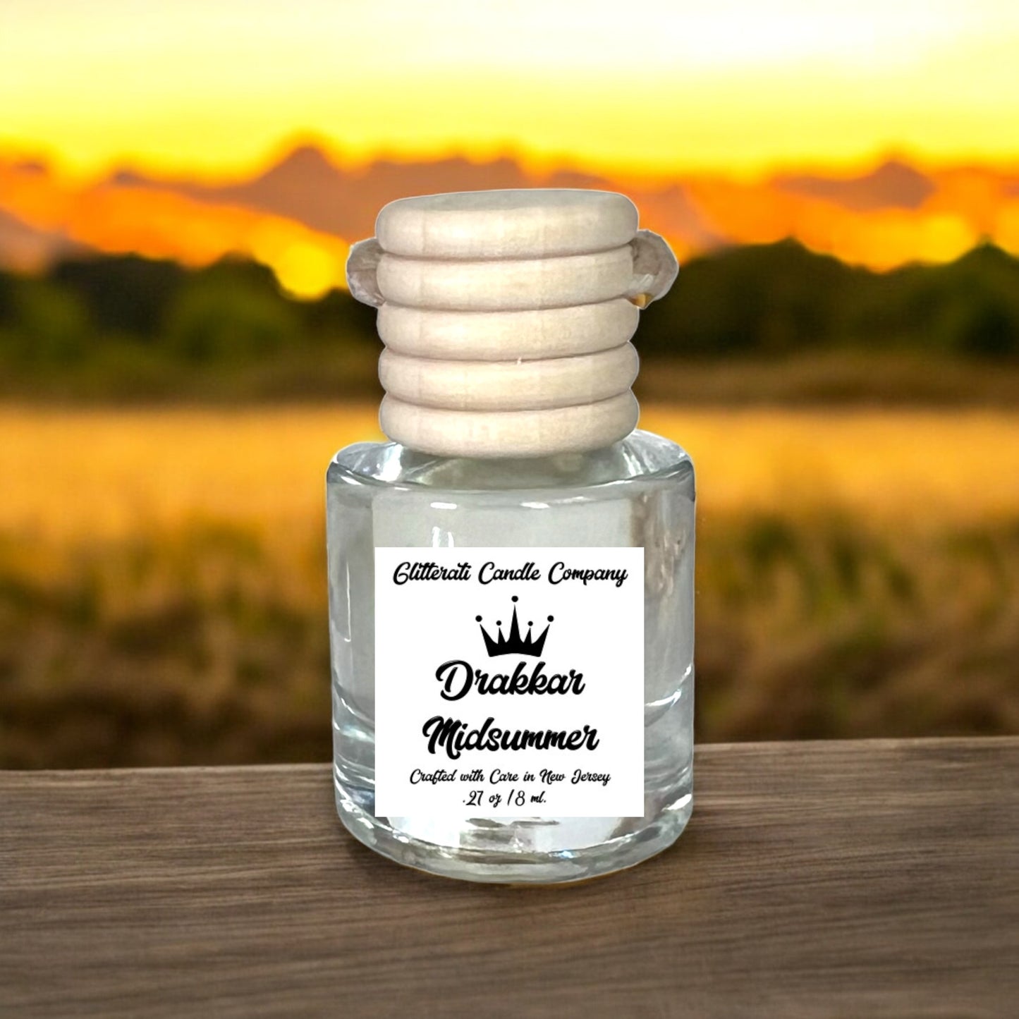 Drakkar Midsummer Glass Car Oil Diffuser Freshener 8ml