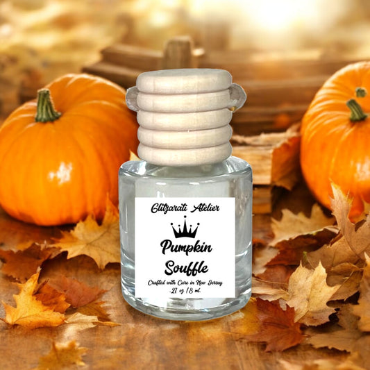 Pumpkin Souffle Scented Hanging Glass Car Oil Diffuser Freshener 8ml