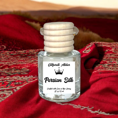 Persian Silk Scented Glass Hanging Car Oil Diffuser Freshener 8ml