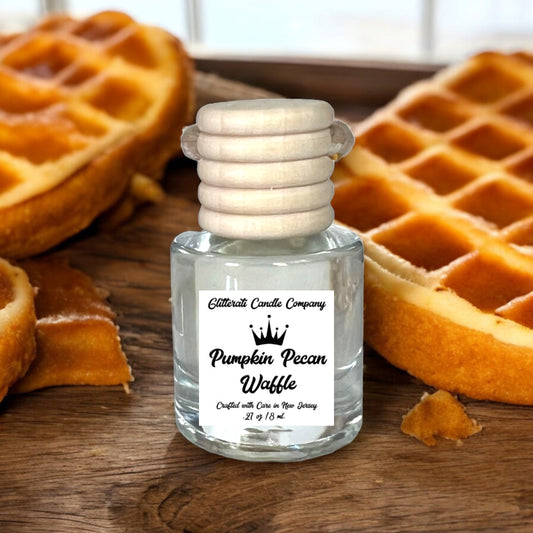 Pumpkin Pecan Waffle Hanging Glass Car Oil Diffuser Freshener 8ml