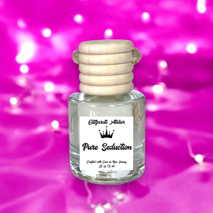 Pure Seduction Hanging Glass Car Oil Diffuser Freshener 8ml