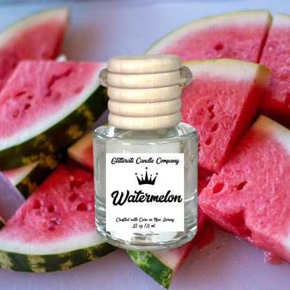 Watermelon Hanging Glass Car Oil Diffuser Freshener 8ml