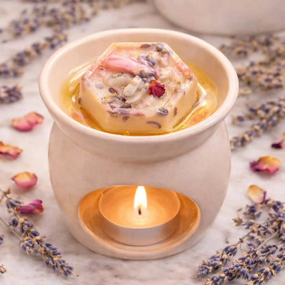 Sacred Crown™ Manifestation Bee Melts – Sacred Serenity | Frankincense, Myrrh, Rose & Lavender | Set of 4 Luxe Wax Melts | Net Wt. 2.8 oz